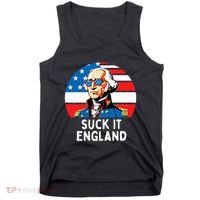 Suck It England Funny 4th Of July Usa George Washington Tank Top thumb 0