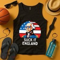Suck It England Funny 4th Of July Usa George Washington Tank Top thumb 4