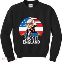 Suck It England Funny 4th Of July Usa George Washington Kids Sweatshirt thumb 0