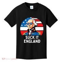 Suck It England Funny 4th Of July Usa George Washington Kids T-Shirt thumb 0