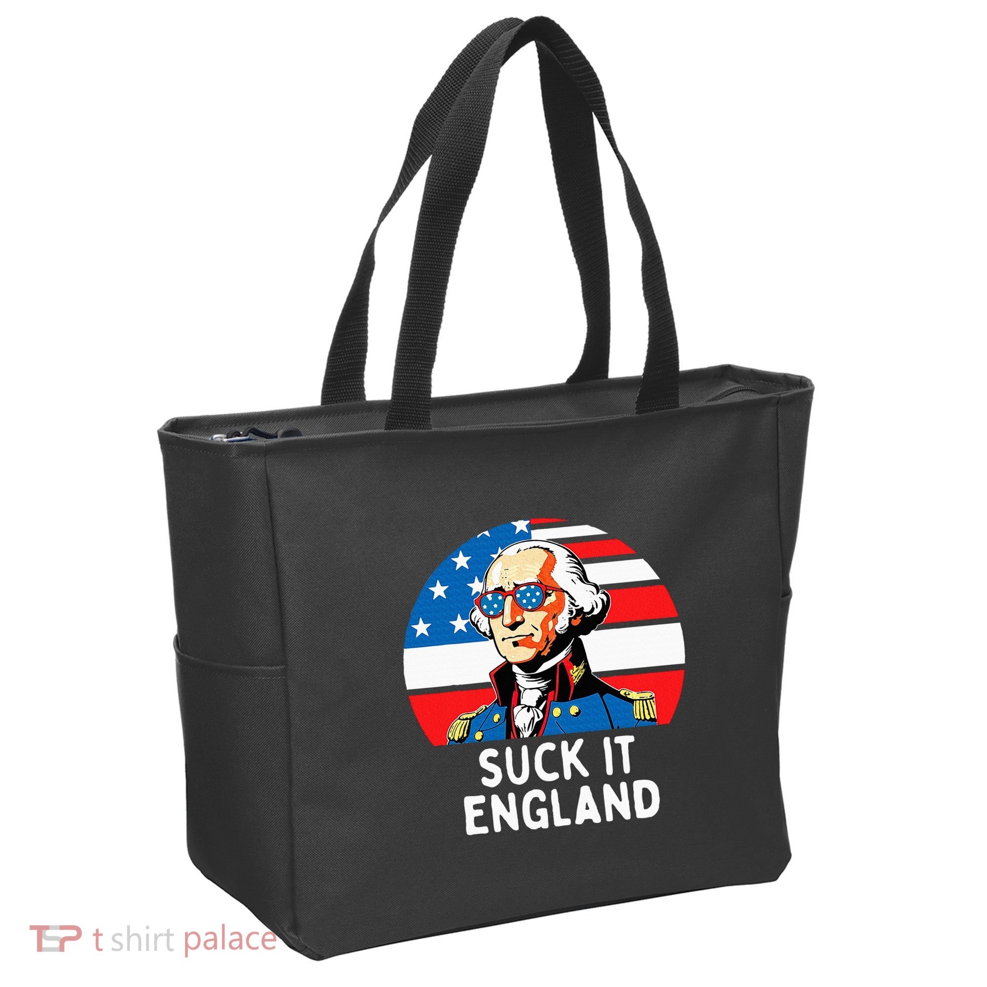 Suck It England Funny 4th Of July Usa George Washington Tote Bag