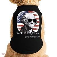Suck It England Funny 4th Of July George Washington 1776 Doggie Tank thumb 0
