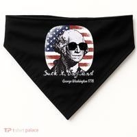 Suck It England Funny 4th Of July George Washington 1776 USA-Made Doggie Bandana thumb 0