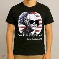 Suck It England Funny 4th Of July George Washington 1776 T-Shirt thumb 3