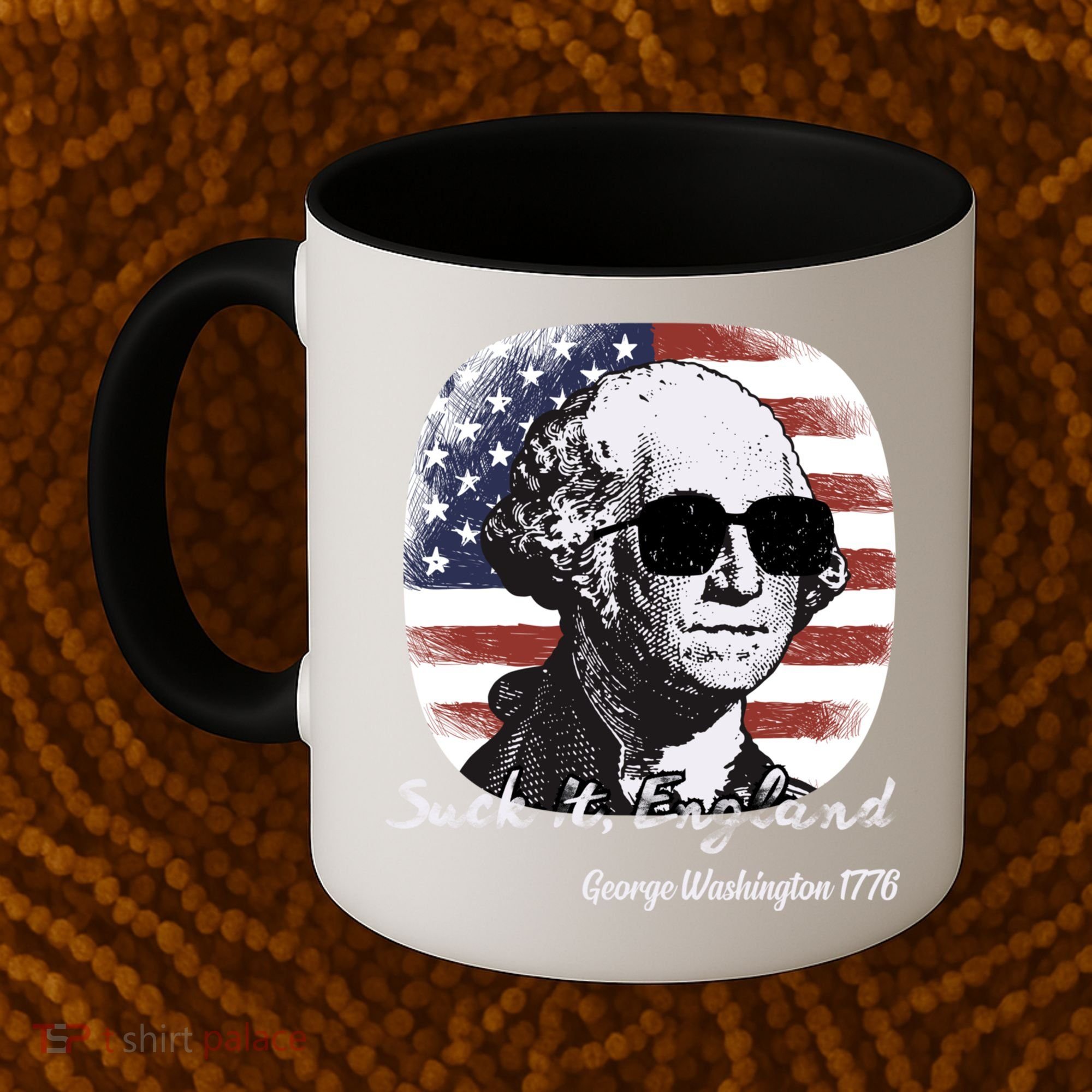 Suck It England Funny 4th Of July George Washington 1776 Coffee Mug