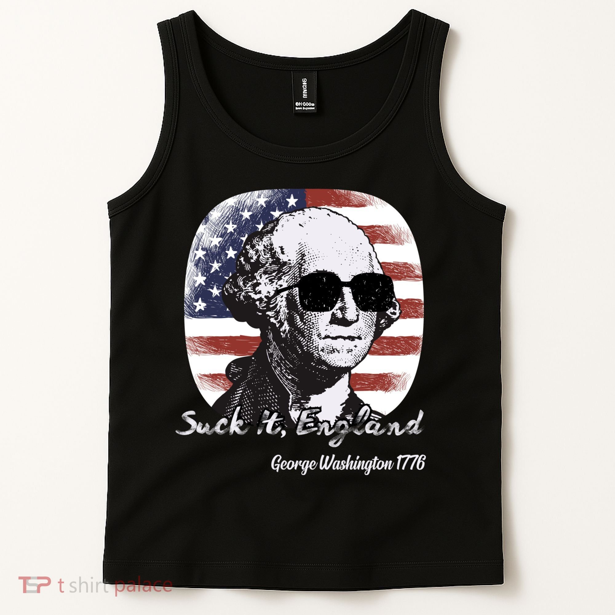 Suck It England Funny 4th Of July George Washington 1776 Tank Top