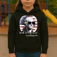 Suck It England Funny 4th Of July George Washington 1776 Kids Hoodie thumb 3