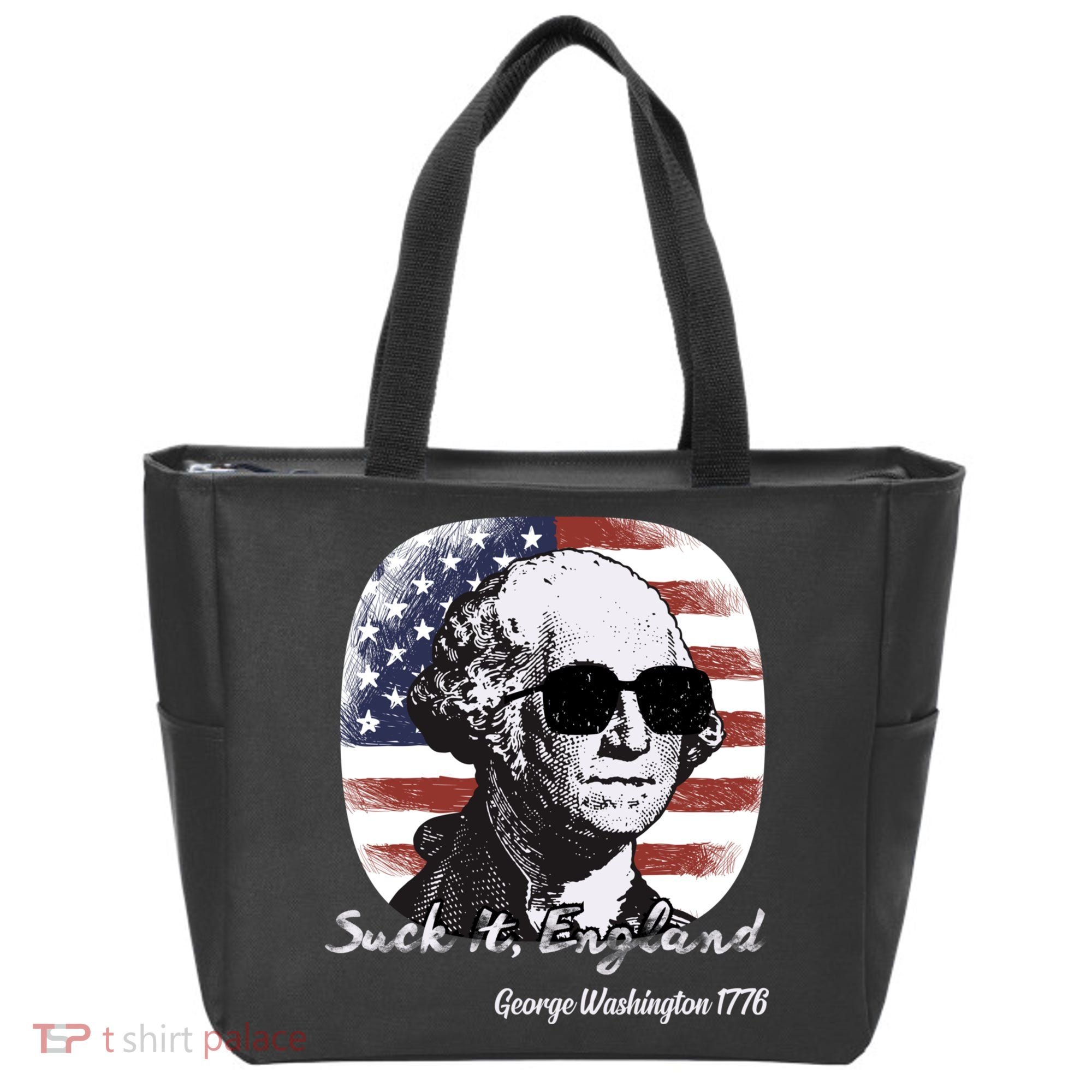 Suck It England Funny 4th Of July George Washington 1776 Tote Bag