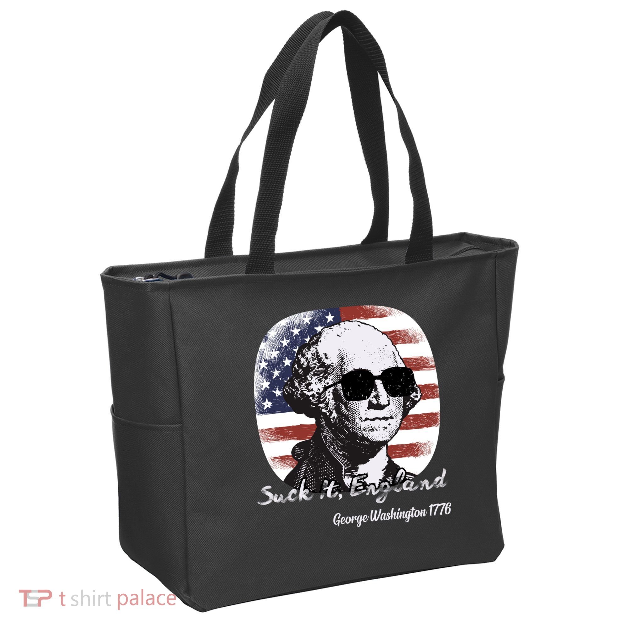 Suck It England Funny 4th Of July George Washington 1776 Tote Bag