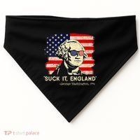 Suck It England Funny 4th Of July Funny George Washington USA-Made Doggie Bandana thumb 0