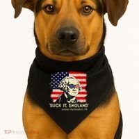 Suck It England Funny 4th Of July Funny George Washington USA-Made Doggie Bandana thumb 1