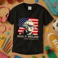 Suck It England Funny 4th Of July Funny George Washington Kids T-Shirt thumb 3