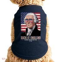 Suck It England 1776 George Washington Doggie Tank thumb 0