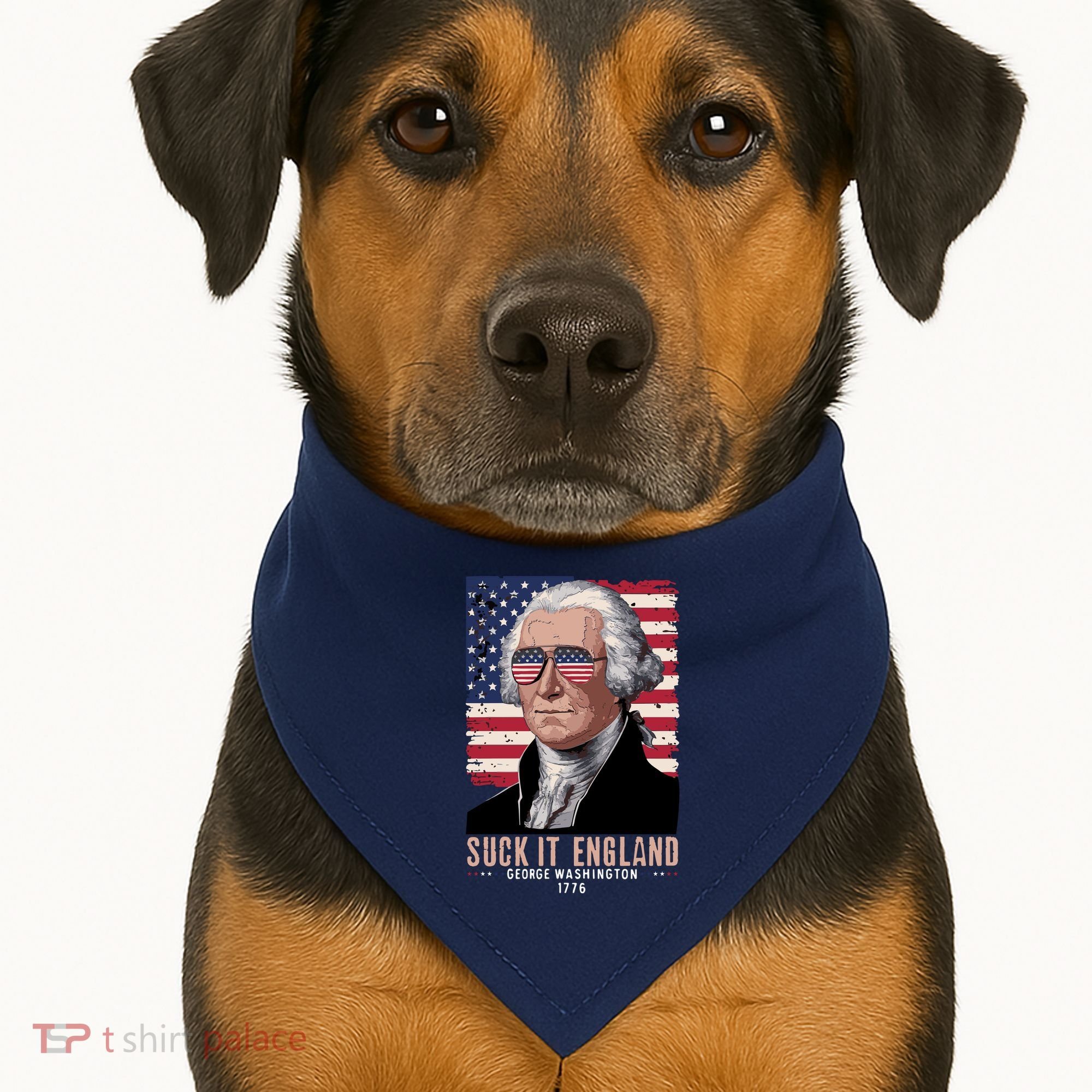 Suck It England 1776 George Washington USA-Made Doggie Bandana