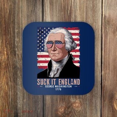 Suck It England 1776 George Washington Coaster