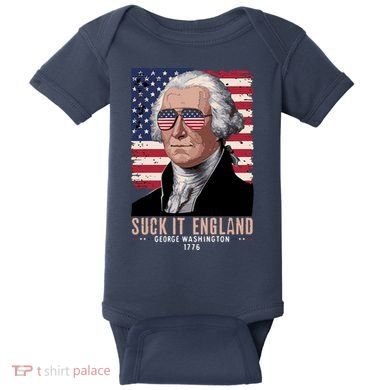Suck It England 1776 George Washington Baby Bodysuit