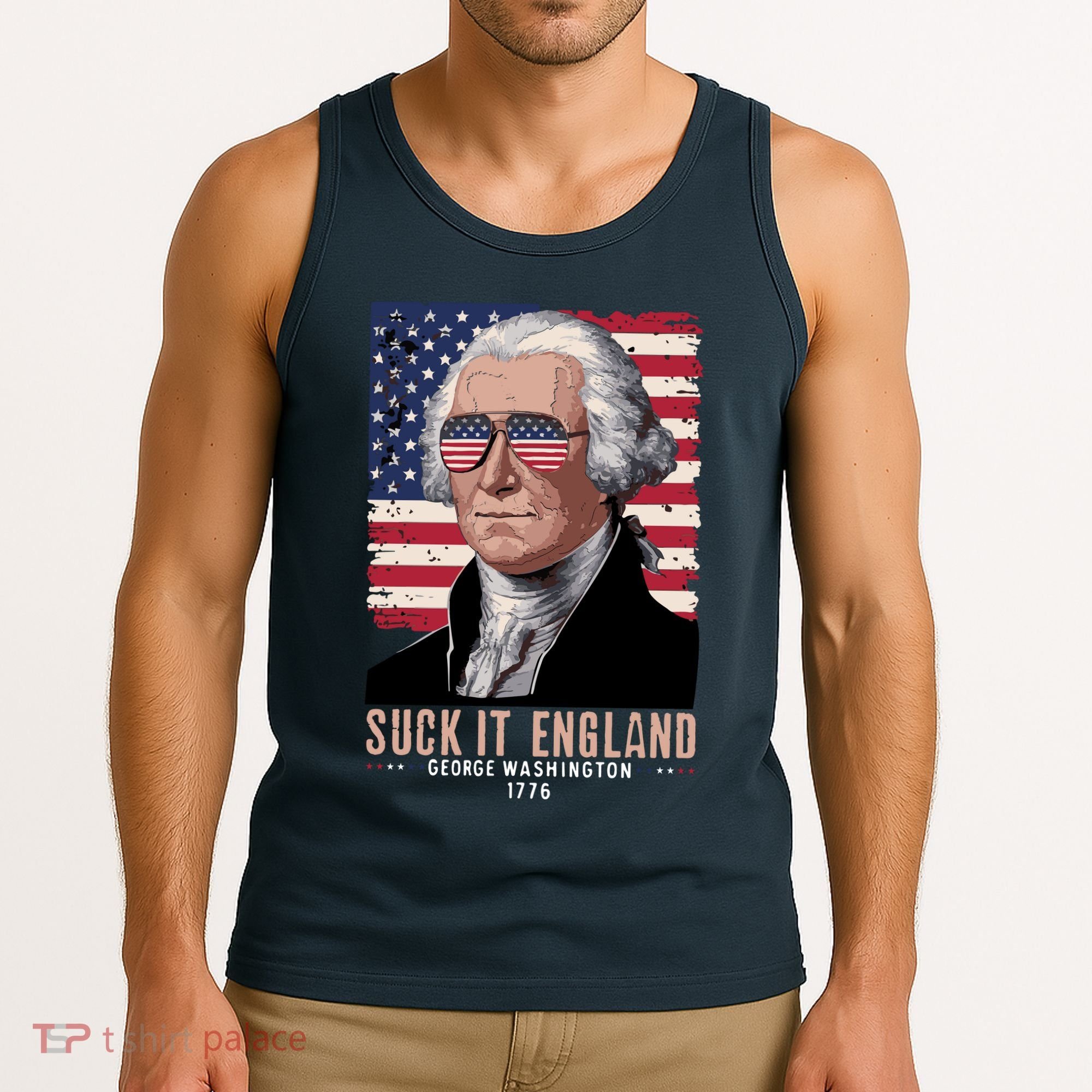 Suck It England 1776 George Washington Tank Top