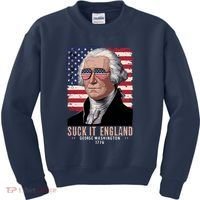 Suck It England 1776 George Washington Kids Sweatshirt thumb 0