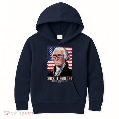 Suck It England 1776 George Washington Kids Hoodie