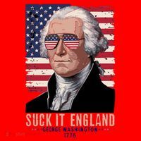 Suck It England 1776 George Washington Santa Hat thumb 1
