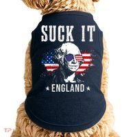 Suck It England Funny 4th Of July George Washington 1776 Doggie Tank thumb 0