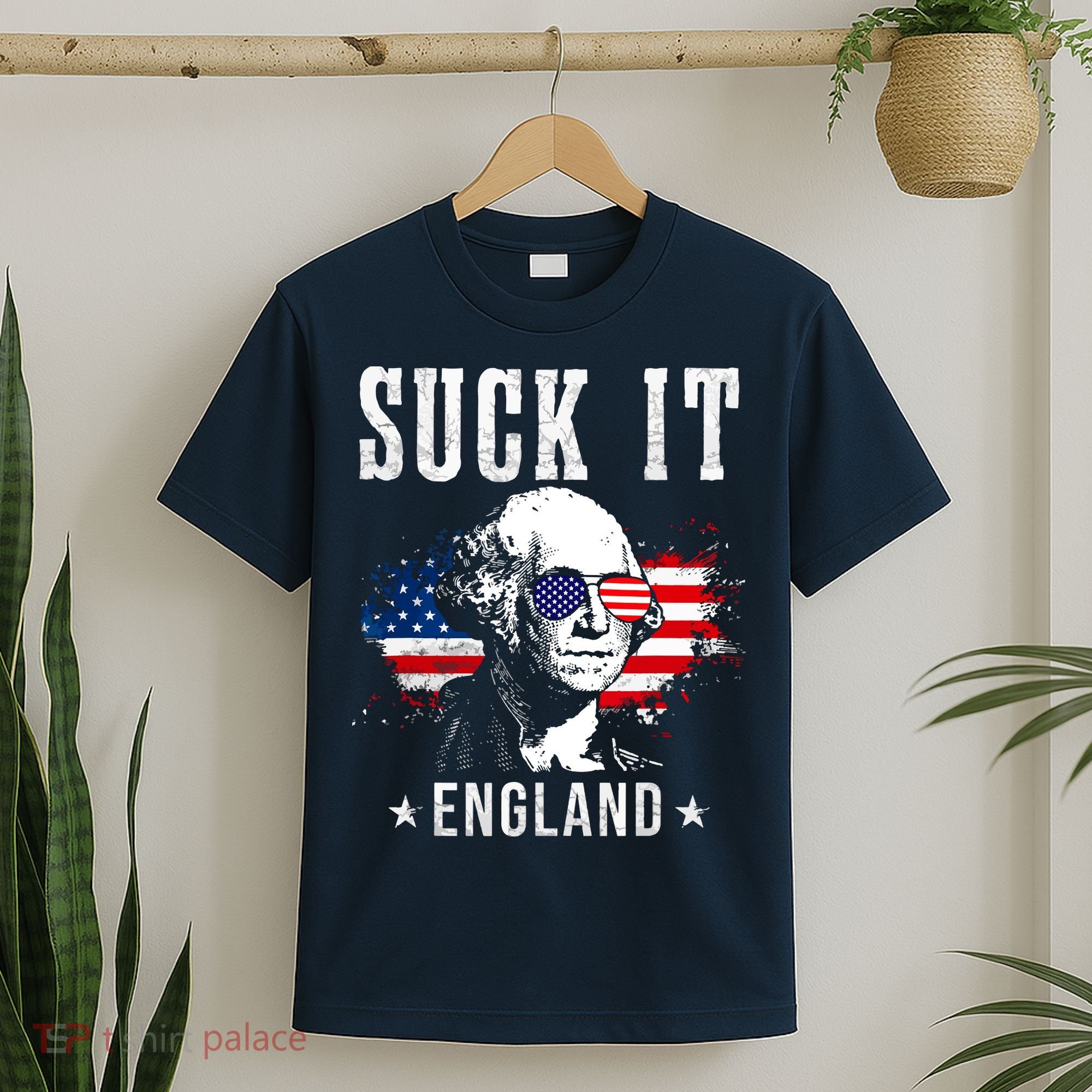 Suck It England Funny 4th Of July George Washington 1776 T-Shirt