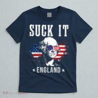Suck It England Funny 4th Of July George Washington 1776 T-Shirt thumb 5