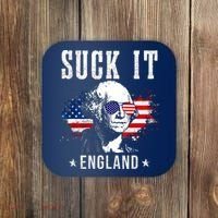 Suck It England Funny 4th Of July George Washington 1776 Coaster thumb 0