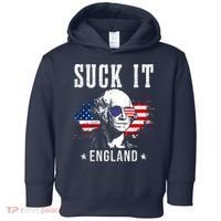 Suck It England Funny 4th Of July George Washington 1776 Toddler Hoodie thumb 0