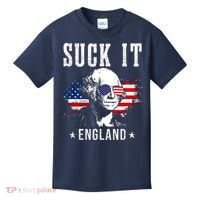 Suck It England Funny 4th Of July George Washington 1776 Kids T-Shirt thumb 0