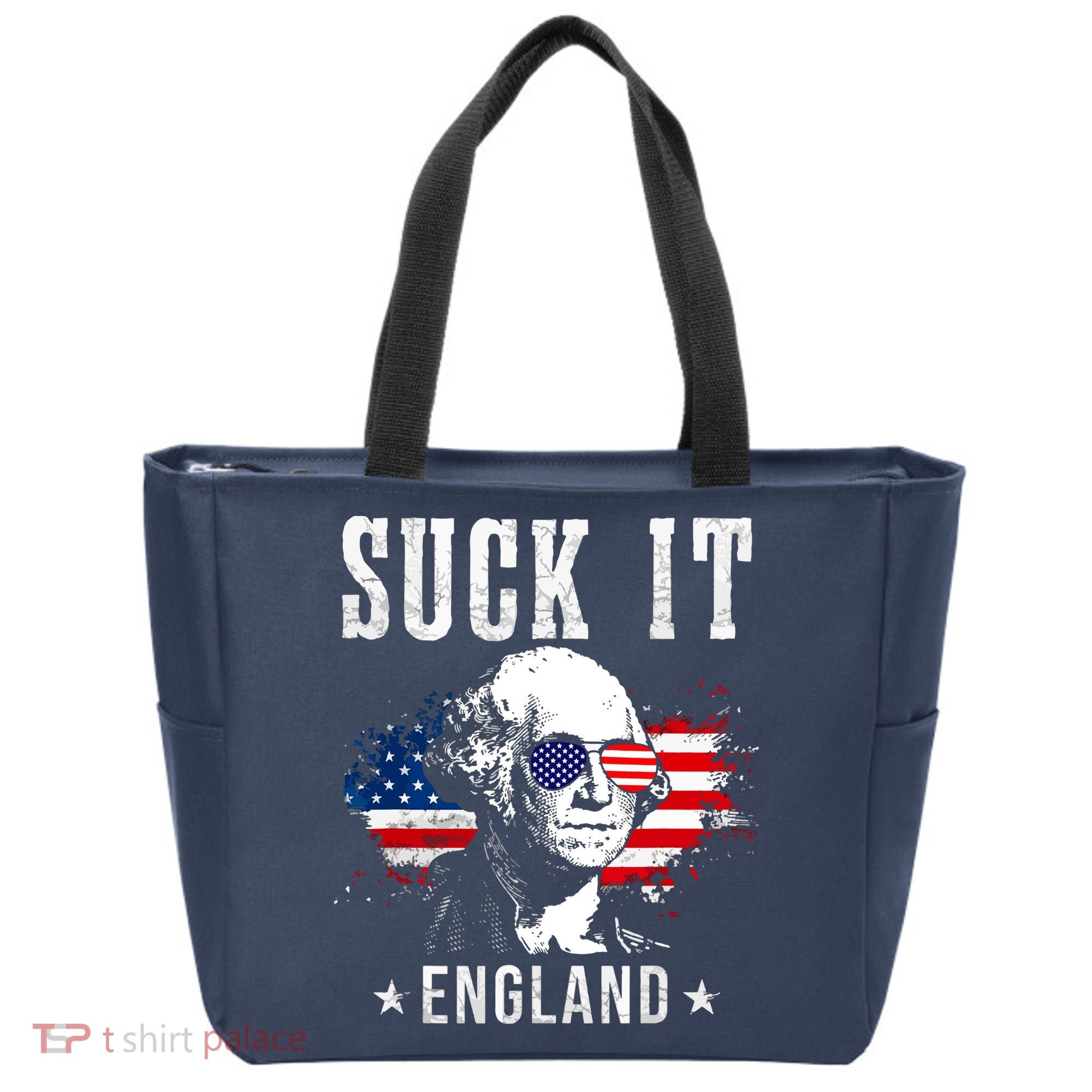 Suck It England Funny 4th Of July George Washington 1776 Tote Bag