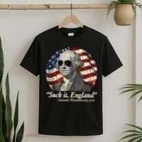 Suck It England Funny 4th Of July George Washington 1776 T-Shirt thumb 2