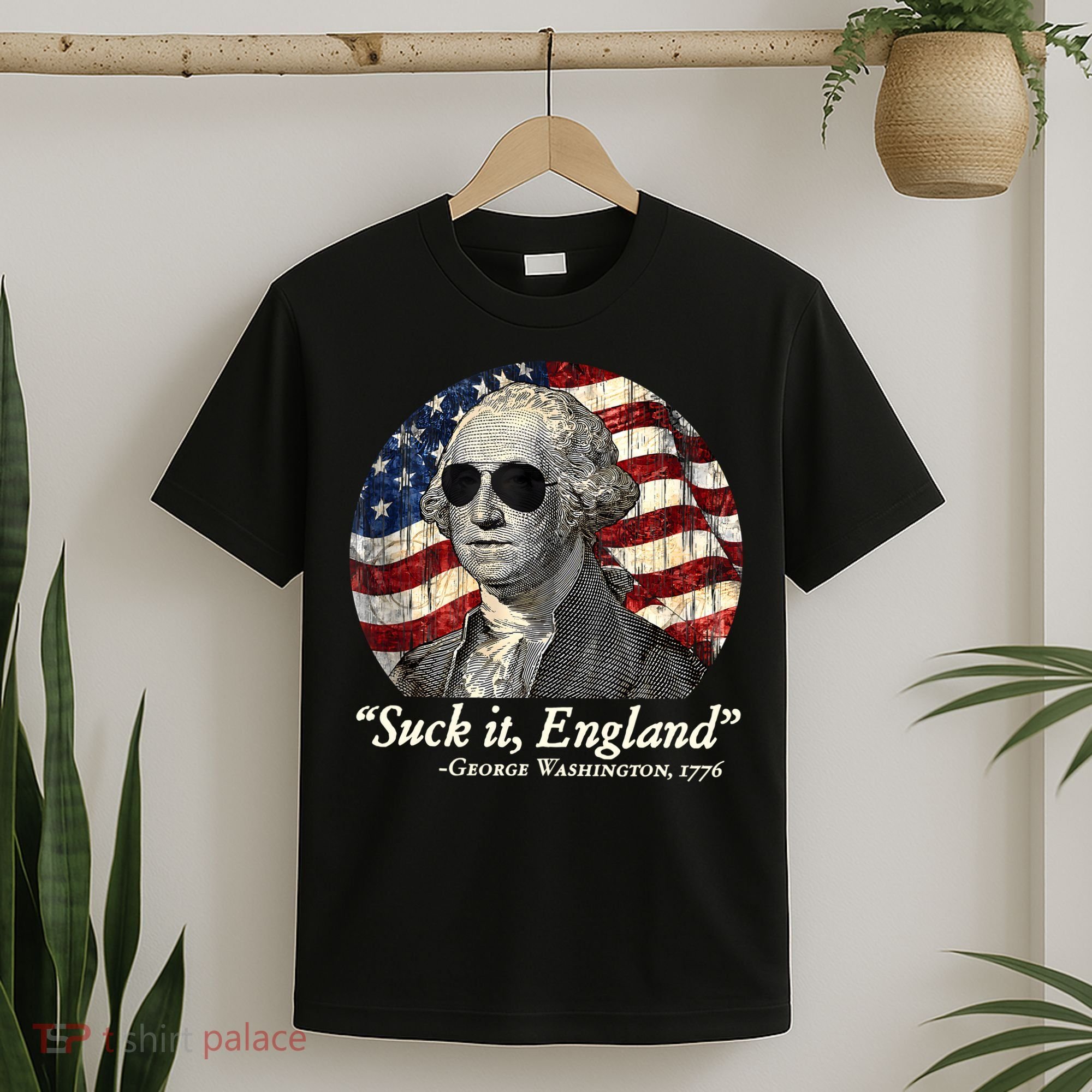 Suck It England Funny 4th Of July George Washington 1776 T-Shirt
