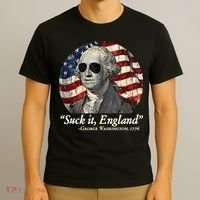 Suck It England Funny 4th Of July George Washington 1776 T-Shirt thumb 3