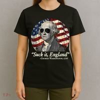 Suck It England Funny 4th Of July George Washington 1776 T-Shirt thumb 4
