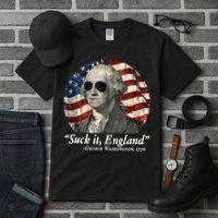 Suck It England Funny 4th Of July George Washington 1776 Tall T-Shirt thumb 3