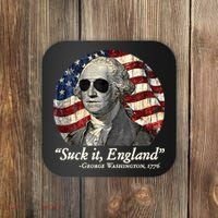 Suck It England Funny 4th Of July George Washington 1776 Coaster thumb 0