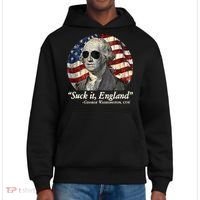 Suck It England Funny 4th Of July George Washington 1776 District V.I.T. Heavyweight Hoodie thumb 0