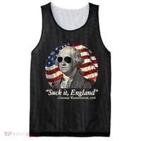 Suck It England Funny 4th Of July George Washington 1776 Mesh Reversible Basketball Jersey Tank thumb 0