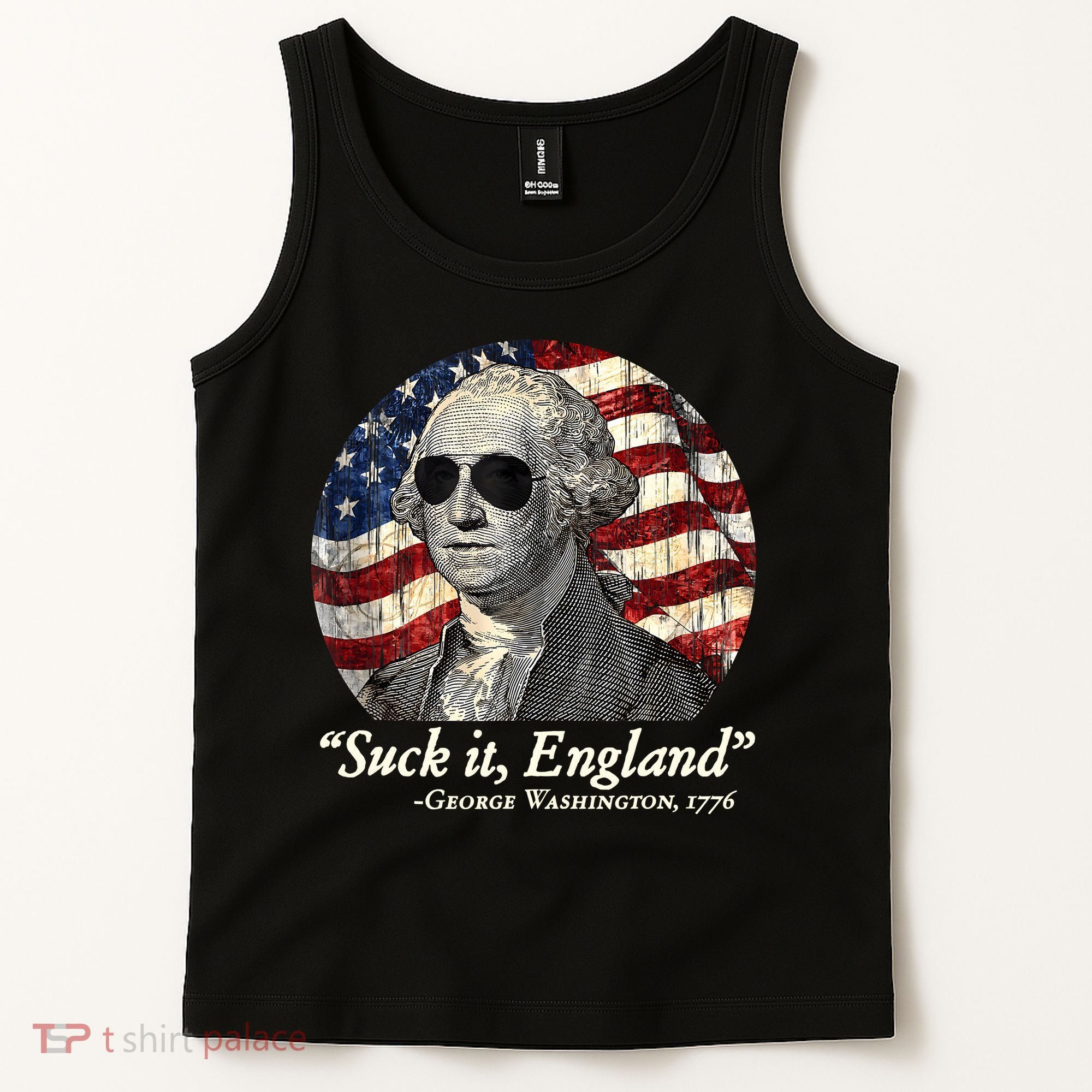 Suck It England Funny 4th Of July George Washington 1776 Tank Top