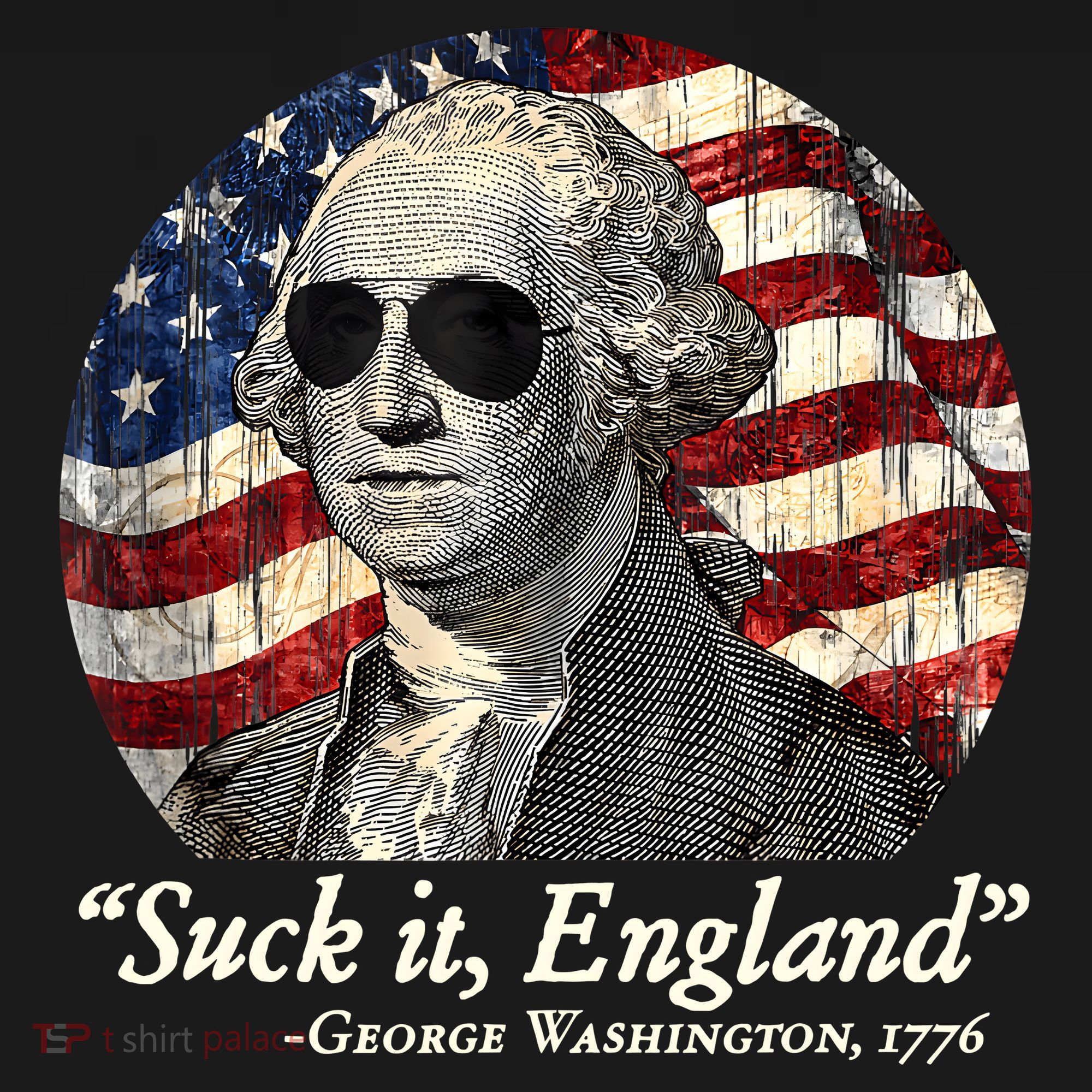 Suck It England Funny 4th Of July George Washington 1776 Women's T-Shirt
