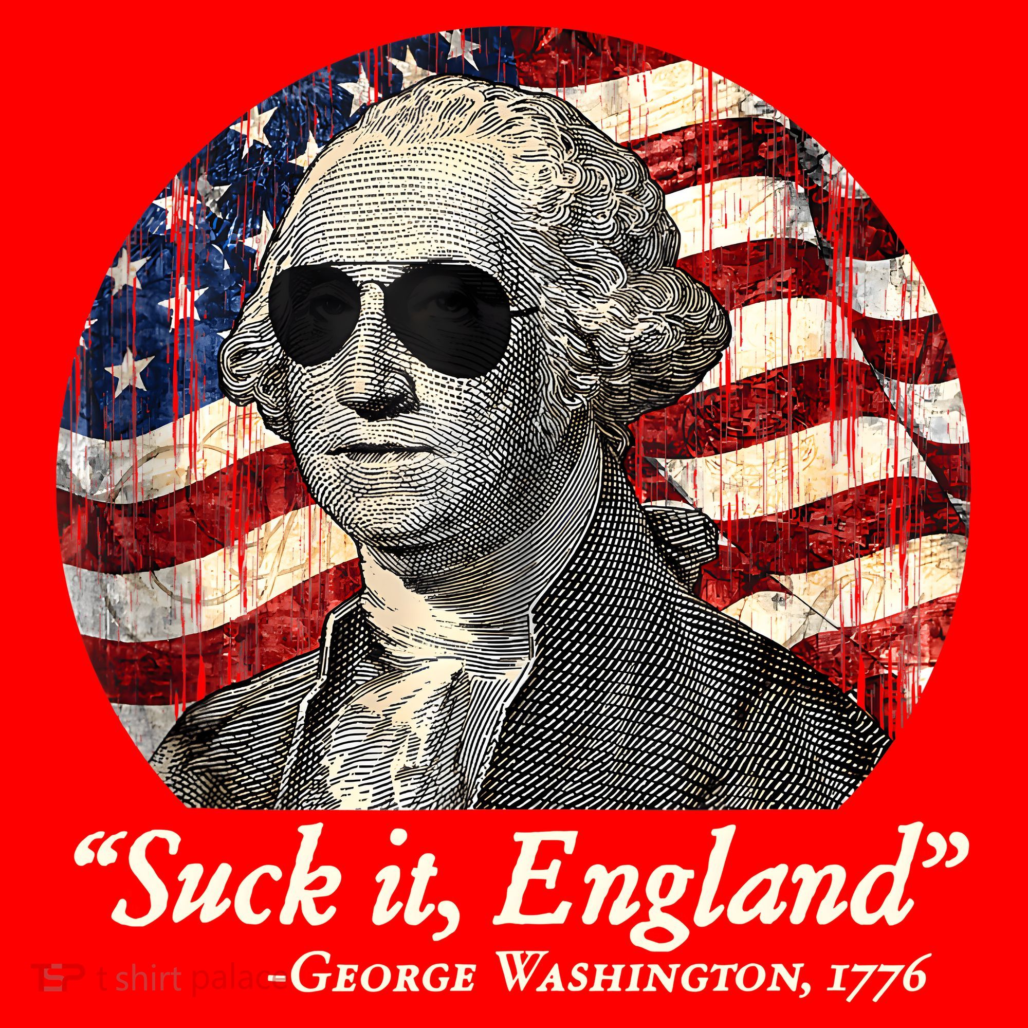 Suck It England Funny 4th Of July George Washington 1776 Santa Hat