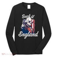 Suck It England Funny George Washington USA Flag 4th of July Long Sleeve Shirt thumb 0