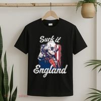 Suck It England Funny George Washington USA Flag 4th of July T-Shirt thumb 2