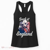 Suck It England Funny George Washington USA Flag 4th of July Women's Tank Top thumb 0