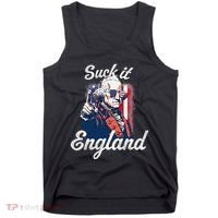 Suck It England Funny George Washington USA Flag 4th of July Tank Top thumb 0