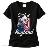 Suck It England Funny George Washington USA Flag 4th of July Women's T-Shirt thumb 0