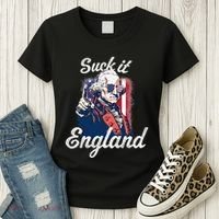 Suck It England Funny George Washington USA Flag 4th of July Women's T-Shirt thumb 3