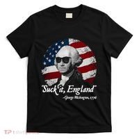 Suck It England Funny 4th Of July George Washington 1776 T-Shirt thumb 0