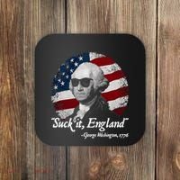Suck It England Funny 4th Of July George Washington 1776 Coaster thumb 0